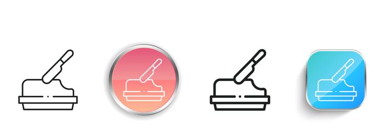 butter icon thin linear regular and button style vector image