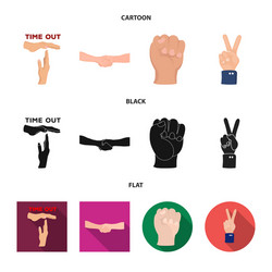 design animated and thumb icon set vector image