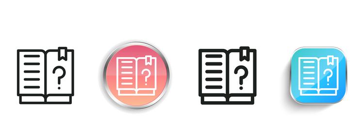 manual icon thin linear regular and button style vector image