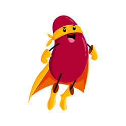 Superhero Kidney Bean Defender Vector Image