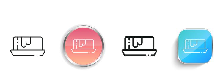 butter icon thin linear regular and button style vector image
