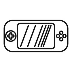 portable game console showing loading screen icon vector image