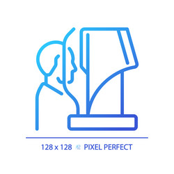 2d thin linear gradient computerized eye testing vector image