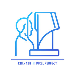 2d thin linear gradient computerized eye testing vector