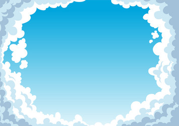 Blue Sky Clouds Icon Royalty Free Vector Image