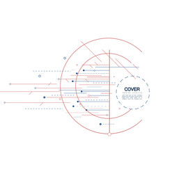 Modern geometric lines and circles abstract vector