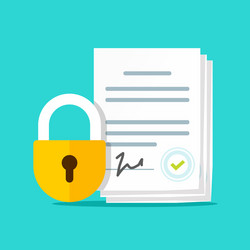 non disclosure agreement icon flat cartoon vector