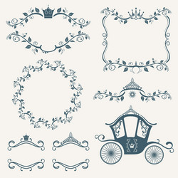 Royal Crown Frames & Borders Vector Image