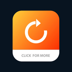 arrow restore refresh mobile app button android vector image