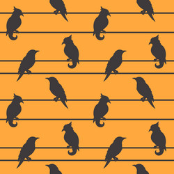 bird silhouettes seamless pattern background Vector Image