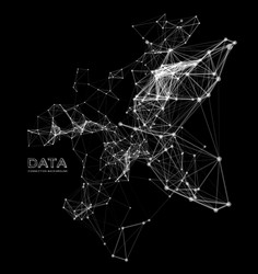 Complex Network Connection Background vector image
