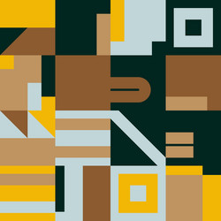 deconstructed abstract pattern design vector image