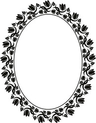 Frame oval Royalty Free Vector Image - VectorStock