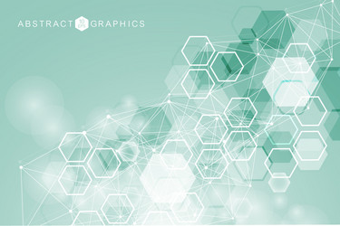 geometric abstract background with connected line vector image