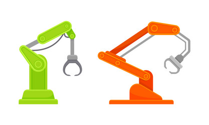 robotic mechanical programmable arm with joints vector image