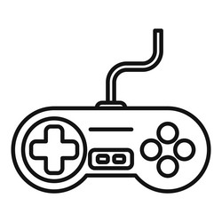 wired gamepad with buttons and directional pad vector image
