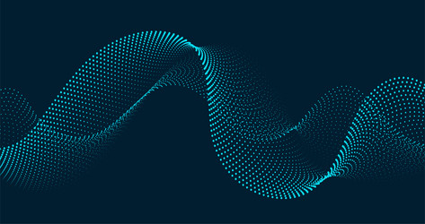 Dynamic Particle Waves Background vector image