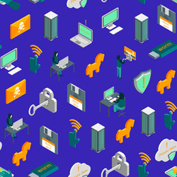 hacker attack concept seamless pattern background vector image