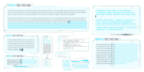 hud interface design for decoding big data vector image