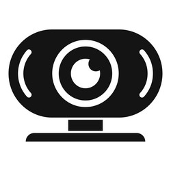 Server camera control icon simple data vector