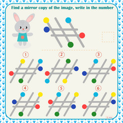 Logic puzzle game for children select and write vector