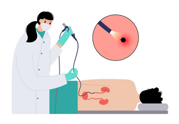 ureteroscopy medical poster vector