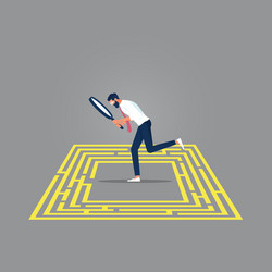 challenge and solution concept-solve problem vector image