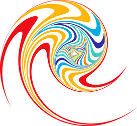 abstract shape design element with rotation swirl vector image