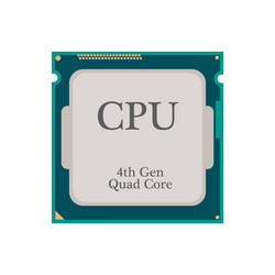 cpu processor icon vector image
