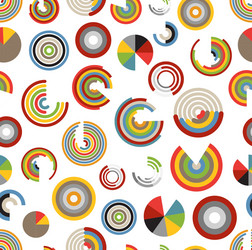 different chart and indicators seamless pattern vector image
