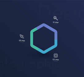 graphic infographics template for creating web vector image