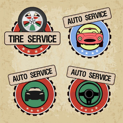 set of logos for car service vector