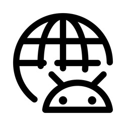 Worldwide internet browsing with an android phone vector