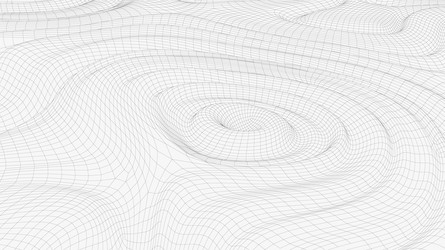 abstract wave surface wireframe retro pattern vector