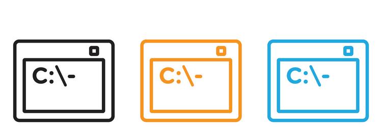 cmd or command logo set collection for web app ui vector image