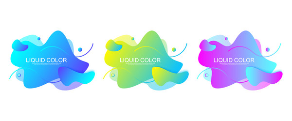 Fluid Shapes & Color Blobs vector image