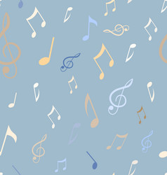 Abstract seamless pattern with music notes vector