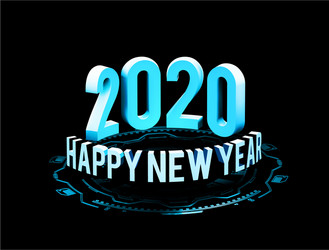 congratulations on new year 2020 vector