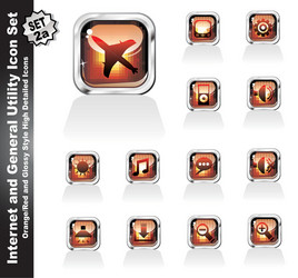 Web and internet utility icons vector