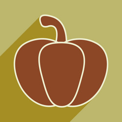 flat with shadow icon and mobile application vector image