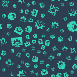 set algorithm processor with microcircuits cpu vector image