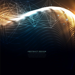 technology wavy background made with particles vector image