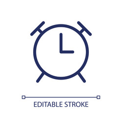 alarm clock pixel perfect linear ui icon vector image