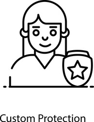 Custom protection Royalty Free Vector Image - VectorStock