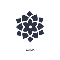 dahlia icon on white background simple element vector image