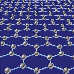 atomic structure of graphene sheet vector image