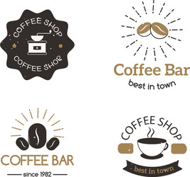 coffee shop sign cafe symbol badge vector