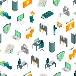 hacker attack concept seamless pattern background vector image