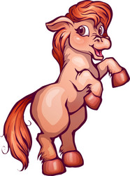 Horse in cartoon style vector