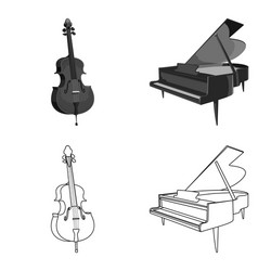 Isolated object of music and tune symbol set vector